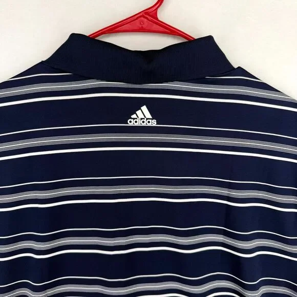 adidas Golf puremotion Mens Moisture Wicking Blue/White Performance Polo L‎ NEW - Picture 5 of 11